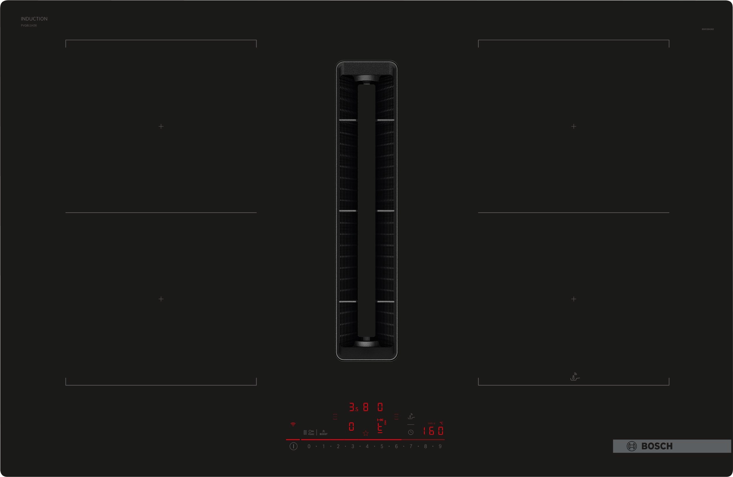 Płyta indukcyjna z okapem Bosch Serie 6 PVQ811H26E 80,2cm