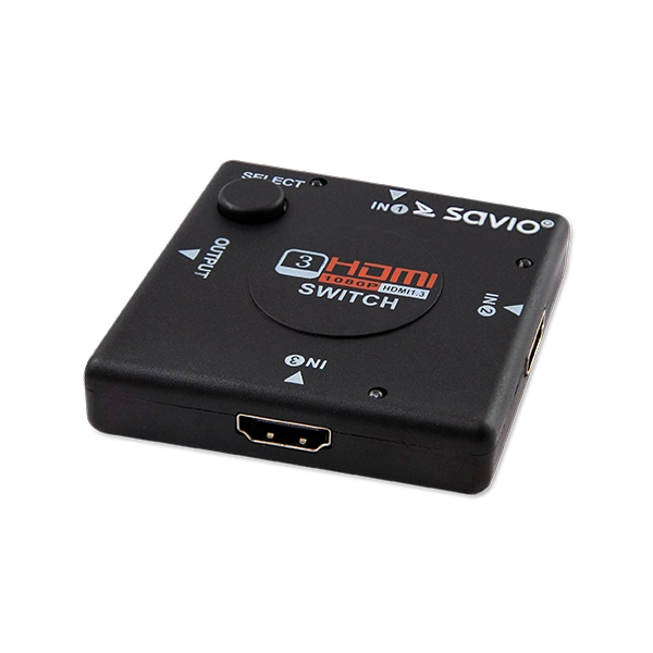 Przełącznik Savio CL-26 HDMI - 3 porty