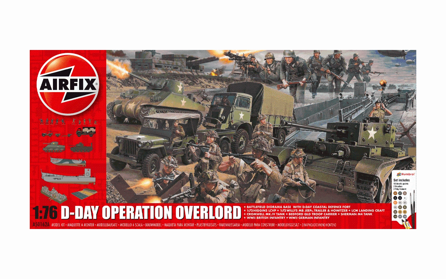 Model do sklejania Airfix A50162A Gift Set Operacja D-Day Lądowanie w Normandii Skala 1:76