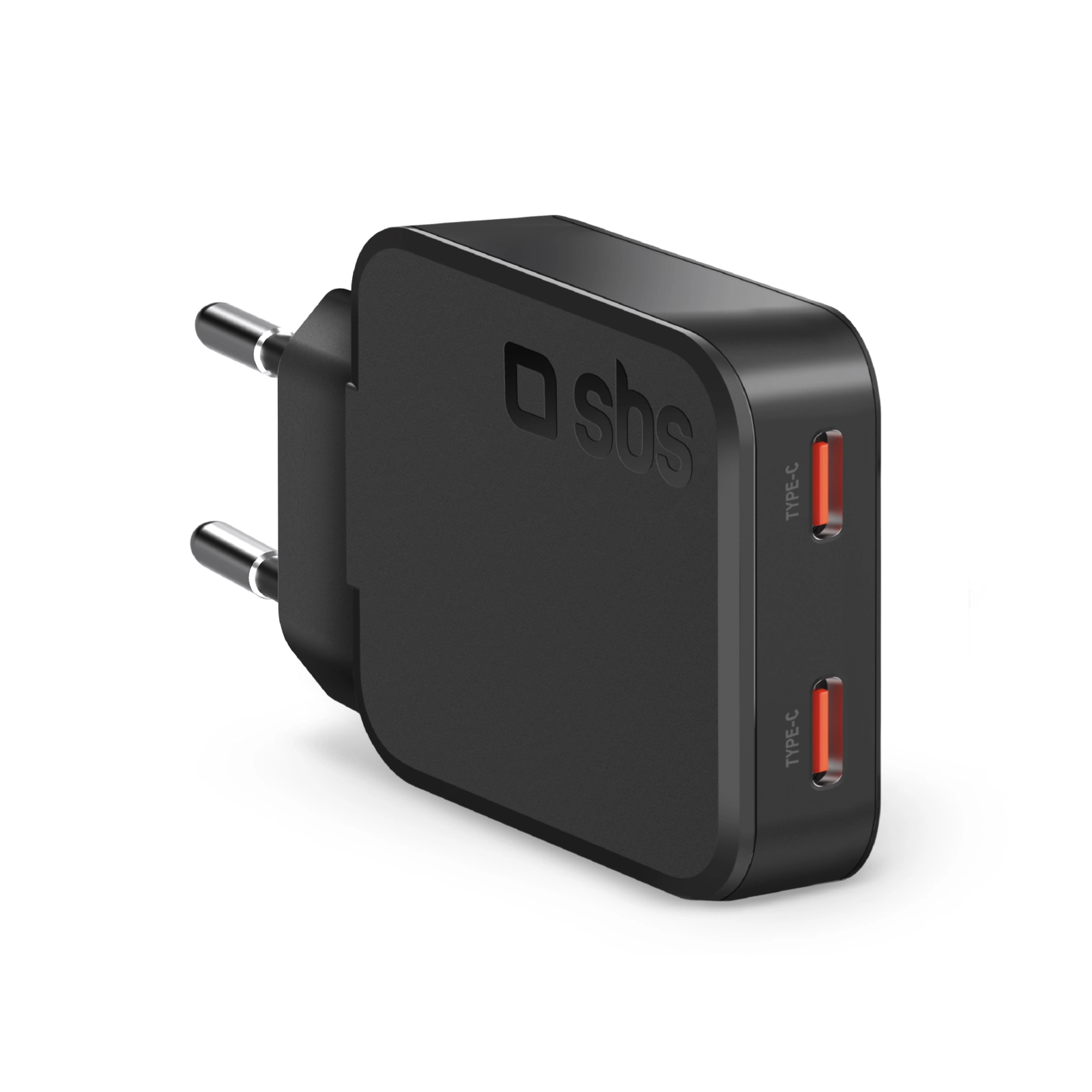 SBS Slim Wall Charger GAN PD 65W 2x USB-C