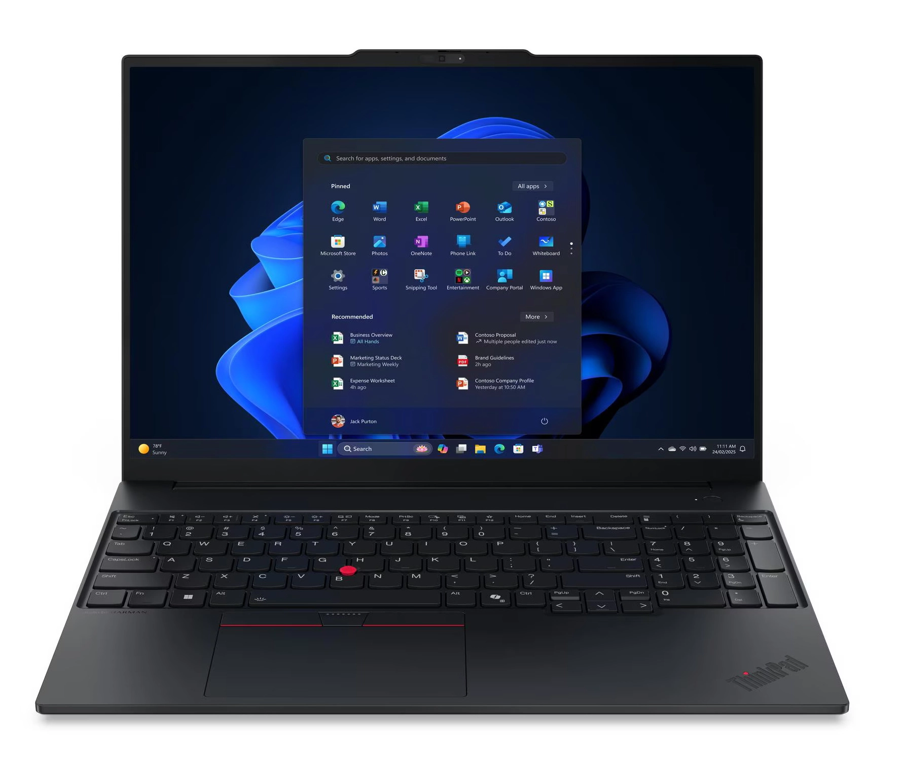 Laptop biznesowy Lenovo ThinkPad E16 Gen 3 16" Ultra 5 225U 16GB RAM 512GB Dysk SSD Win11 Pro Czarny Funkcje AI