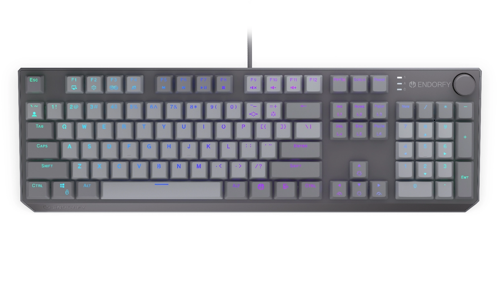 Klawiatura mechaniczna Endorfy Thock V2 Endorfy Red Szary