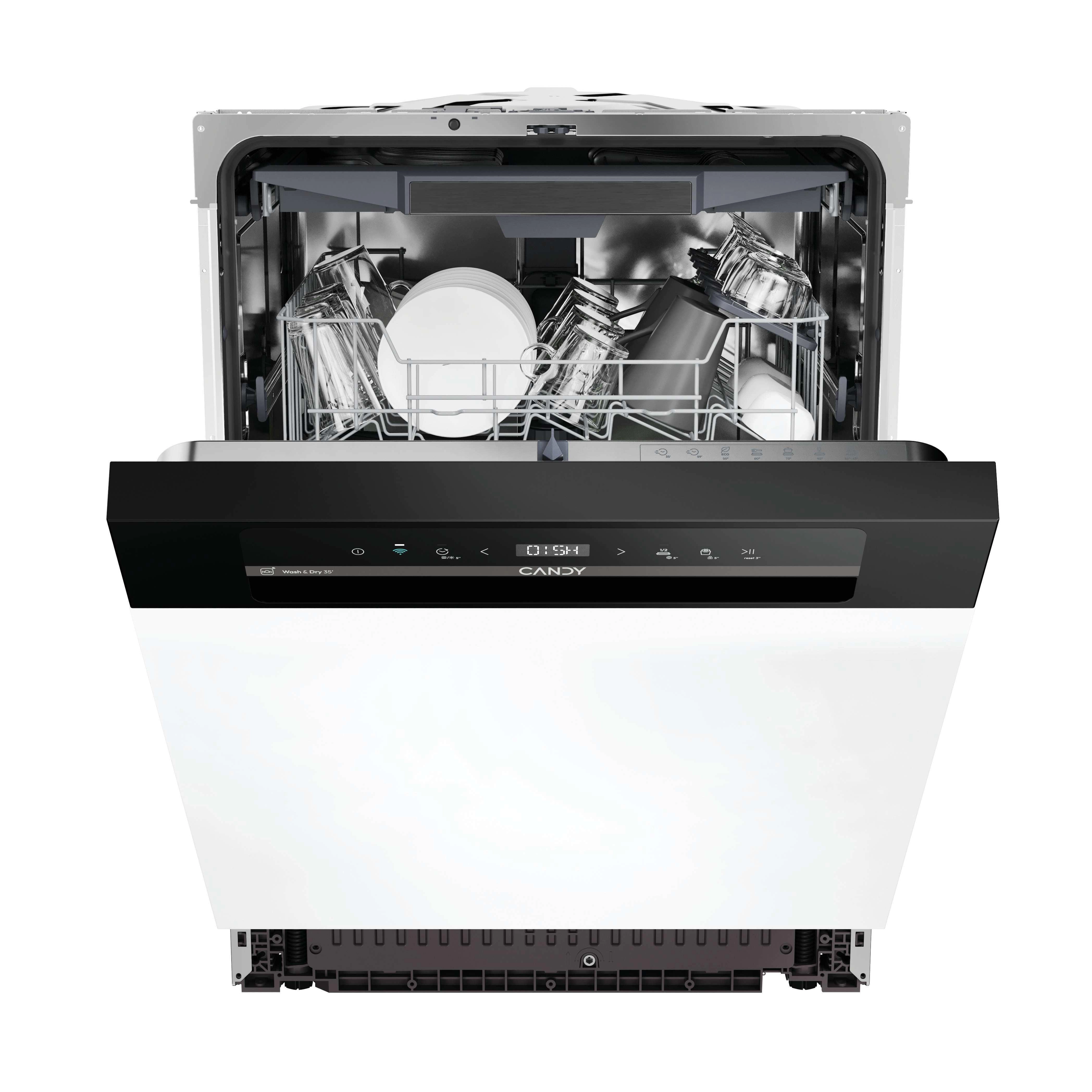 Candy RapidO CH 5B3F1B Maxi Tub 59,7cm Total Waterblock Szuflada na sztućce Zdalne sterowanie