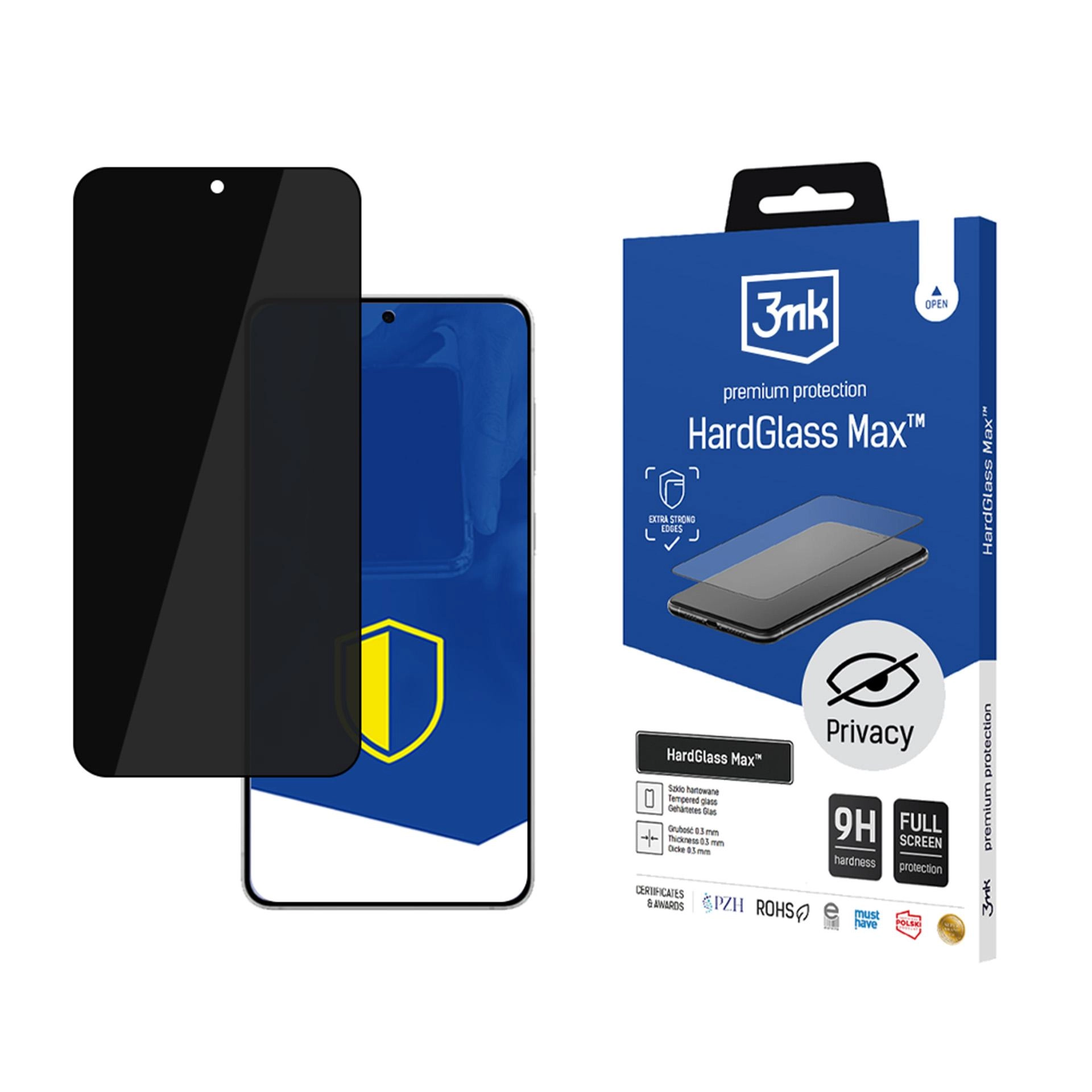 Szkło hartowane 3mk HardGlass Max Privacy Black do Galaxy S25 Edge