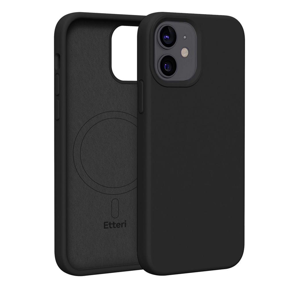 Etui Etteri Silicone Case do iPhone 12 Czarny