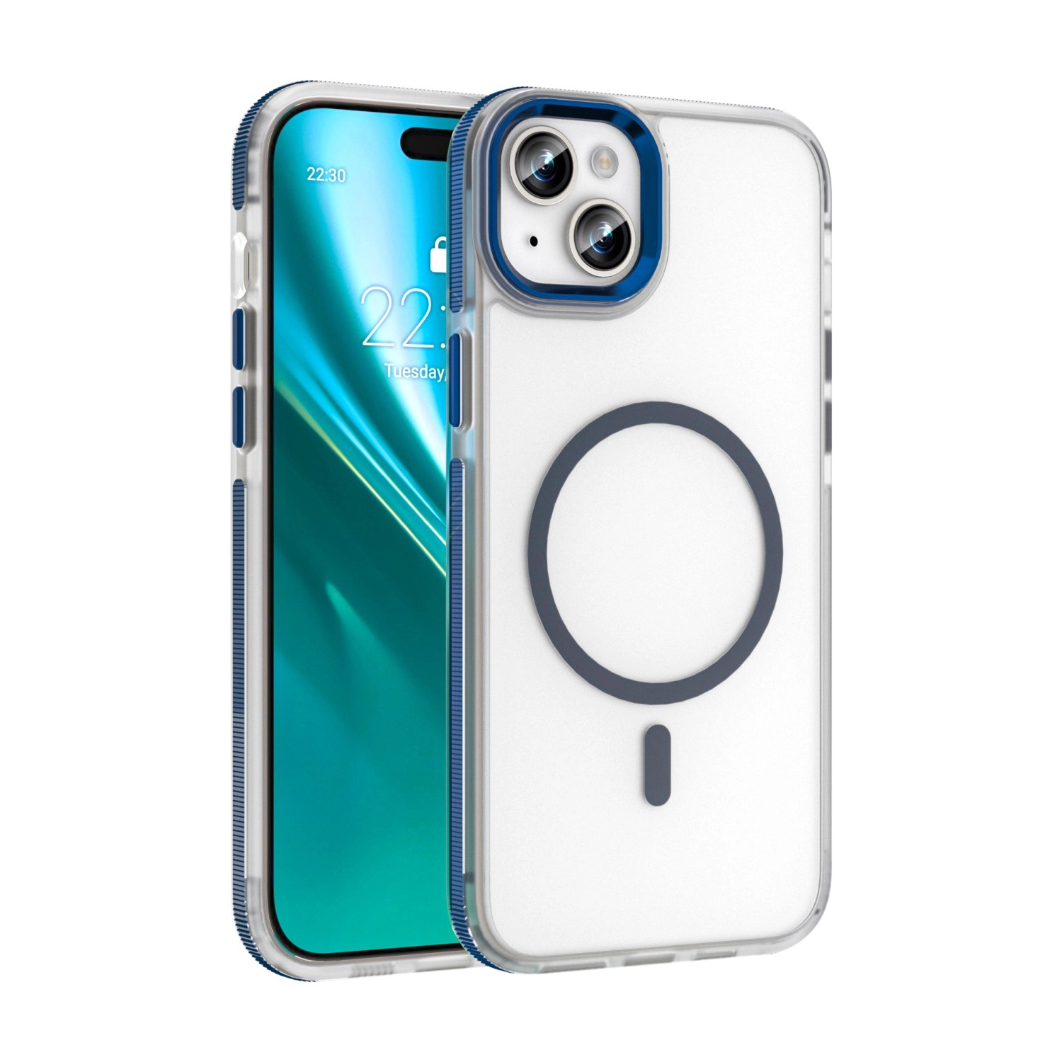 Etui Etteri Icy Mag do iPhone 15 Niebieski