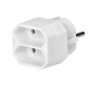 Orno OR-AE-13277/W 2x2P Euro, 2 gniazda Biały