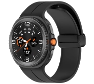 Bizon Strap Watch Silicone L do Samsung Galaxy Watch 8 40 mm / 44 mm / Samsung Galaxy Watch 8 Classic 46 mm czarny