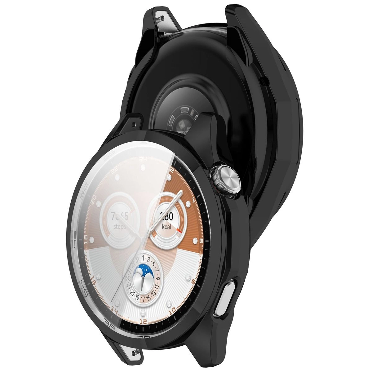 Nakładka na tarczę Bizon Felipe do Huawei Watch GT6 46 mm czarny