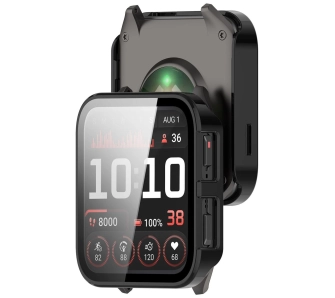 Nakładka na tarczę Bizon ze szkłem do Garmin Venu X1 czarny