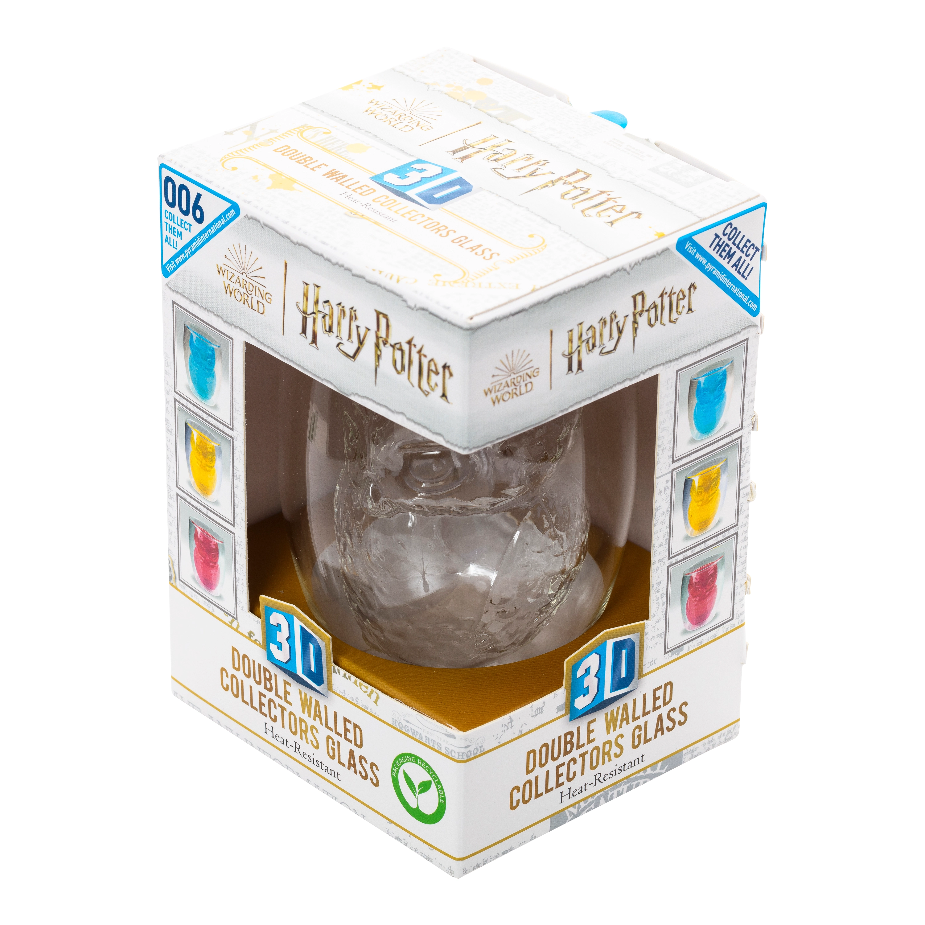 Szklanka Pyramid 3D Double Walled Collectors Glass Harry Potter (Hedwig)