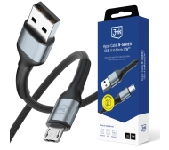 3mk Hyper Cable N-SERIES A USB do microUSB 1m 5 V/2.4A 12W Czarny