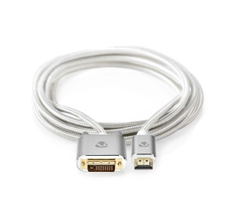 Kabel DVI-HDMI Nedis CCTB34800AL20 ProfiGold 2m Srebrny