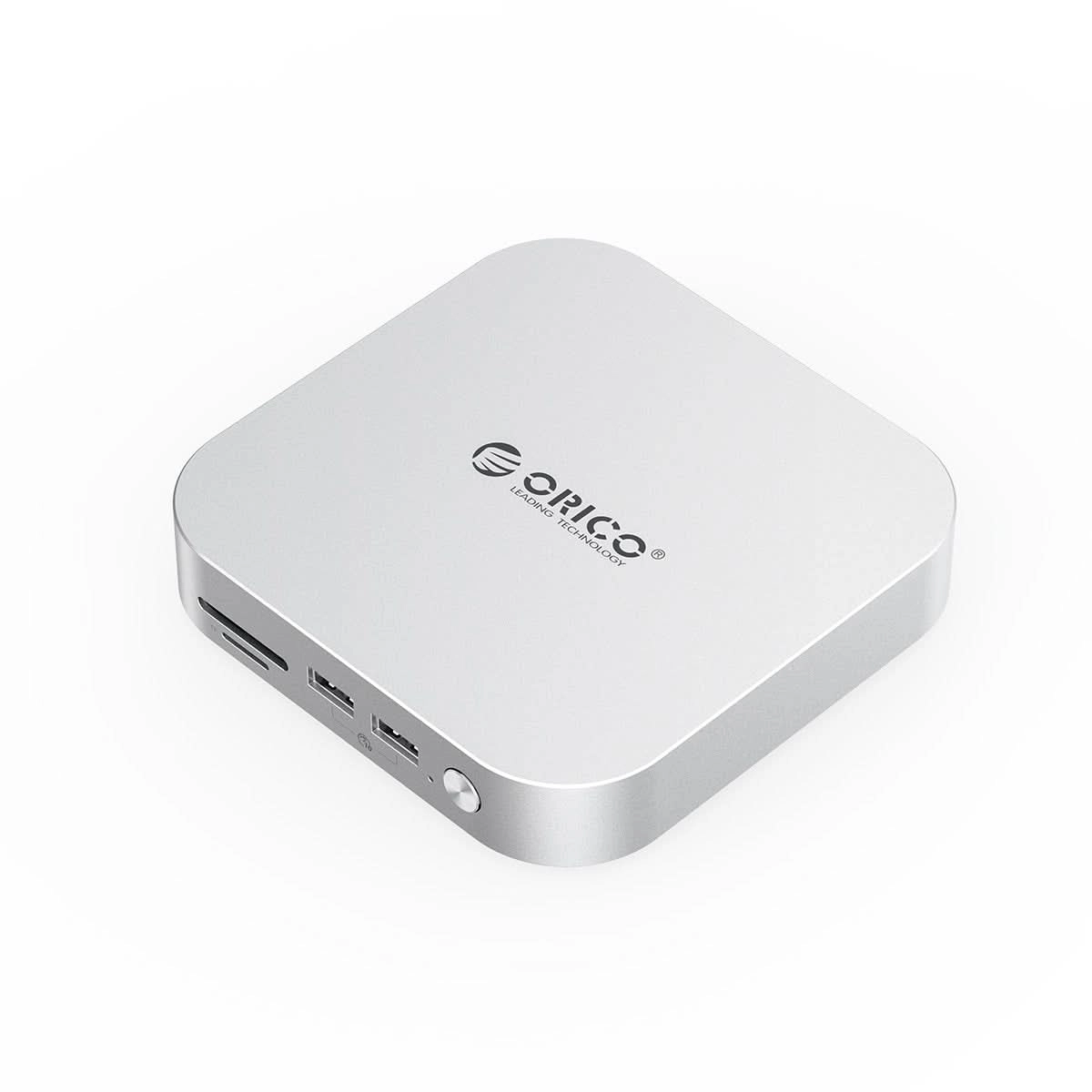 Stacja dokująca Orico M49P-EU-SV-BP do MacMini M4 USB-C 10 Gbps, z obudową M.2 NVMe/NGFF Srebrny
