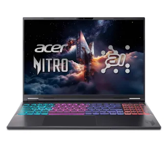Laptop gamingowy Acer Nitro 16S AI AN16S-61 16" 180Hz Ryzen AI 9 365 32GB RAM 1TB Dysk SSD RTX5060 DLSS4 Czarny Funkcje AI