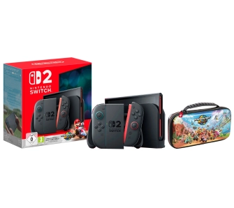 Konsola Nintendo Switch 2 Joy-Con Czarny + Mario Kart World + Etui Nacon NS212MKW Mario Kart World