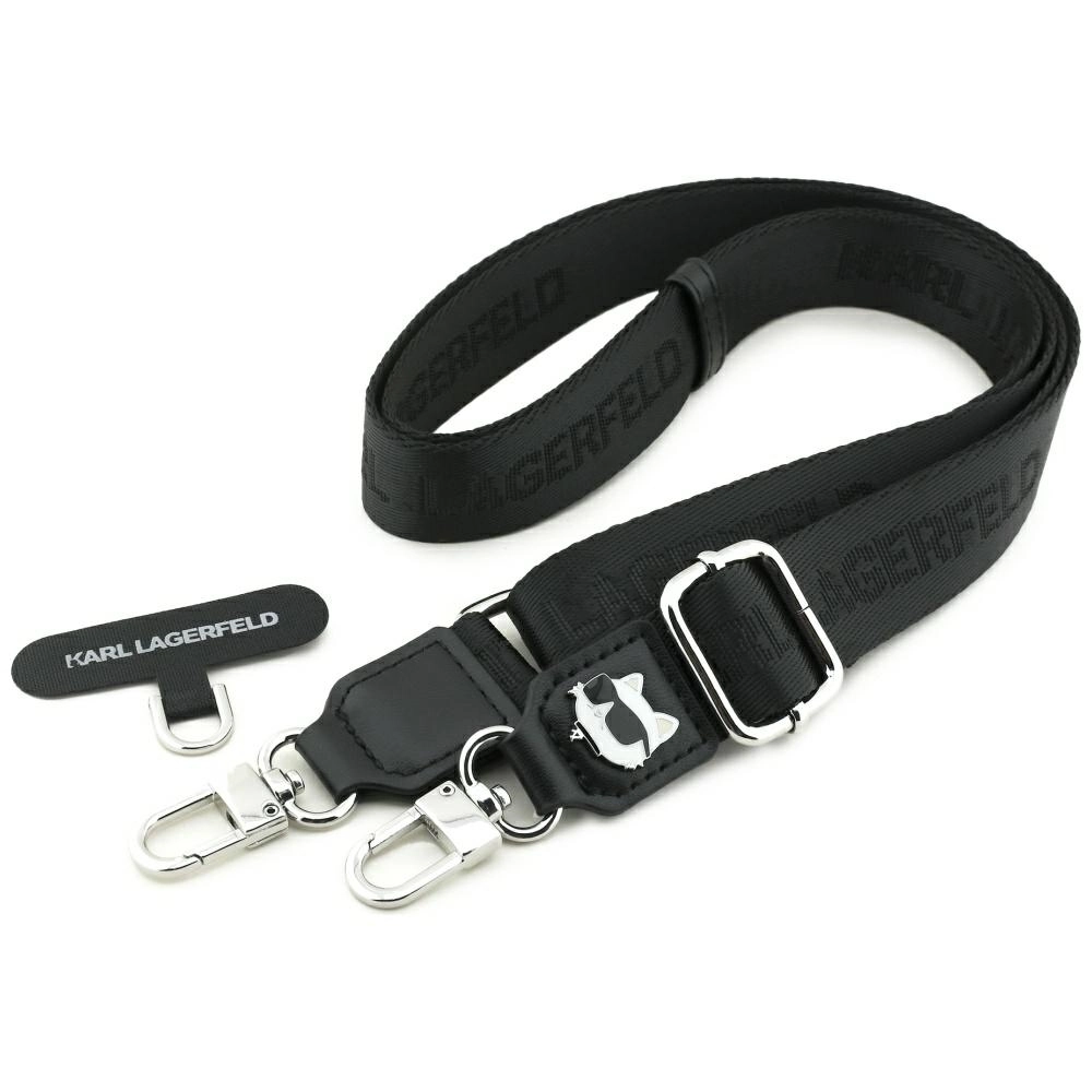 Smycz do telefonu Karl Lagerfeld Universal Strap Tether Patch Czarny
