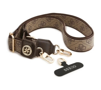 Smycz do telefonu Guess Universal Crossbody 4G Tether Patch Brązowy