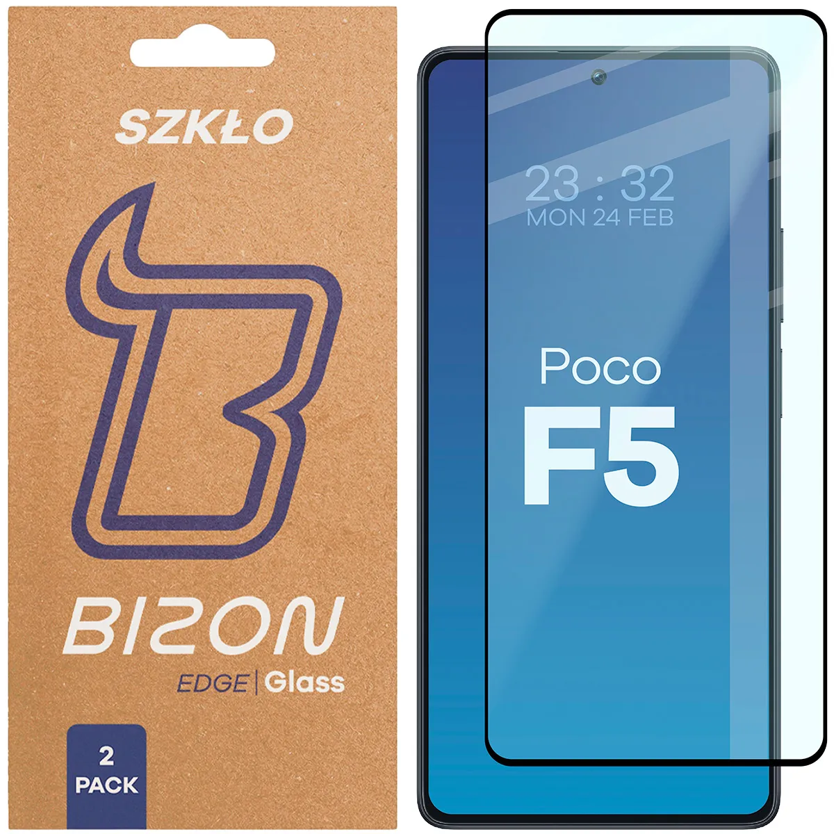 Szkło hartowane Bizon Edge Duo do Xiaomi POCO F5