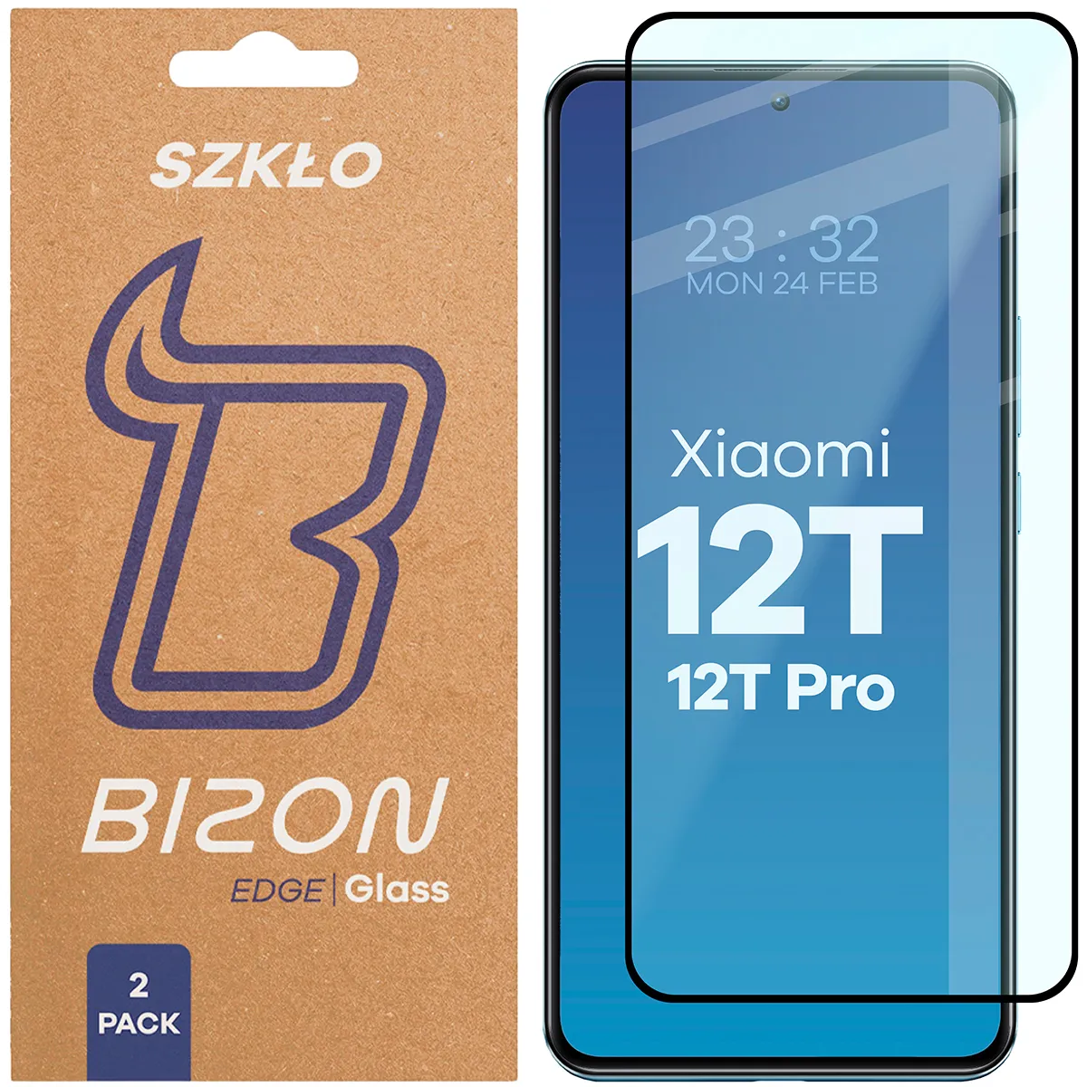 Szkło hartowane Bizon Edge Duo do Xiaomi 12T / 12T Pro