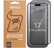 Bizon prywatyzujące pełne Edge Shadow Duo do do iPhone 17 / 17 Pro / 16 Pro