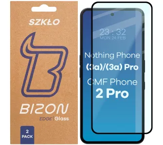 Szkło hartowane Bizon Edge Duo do Nothing Phone (3a) / (3a) Pro / Nothing CMF Phone 2 Pro
