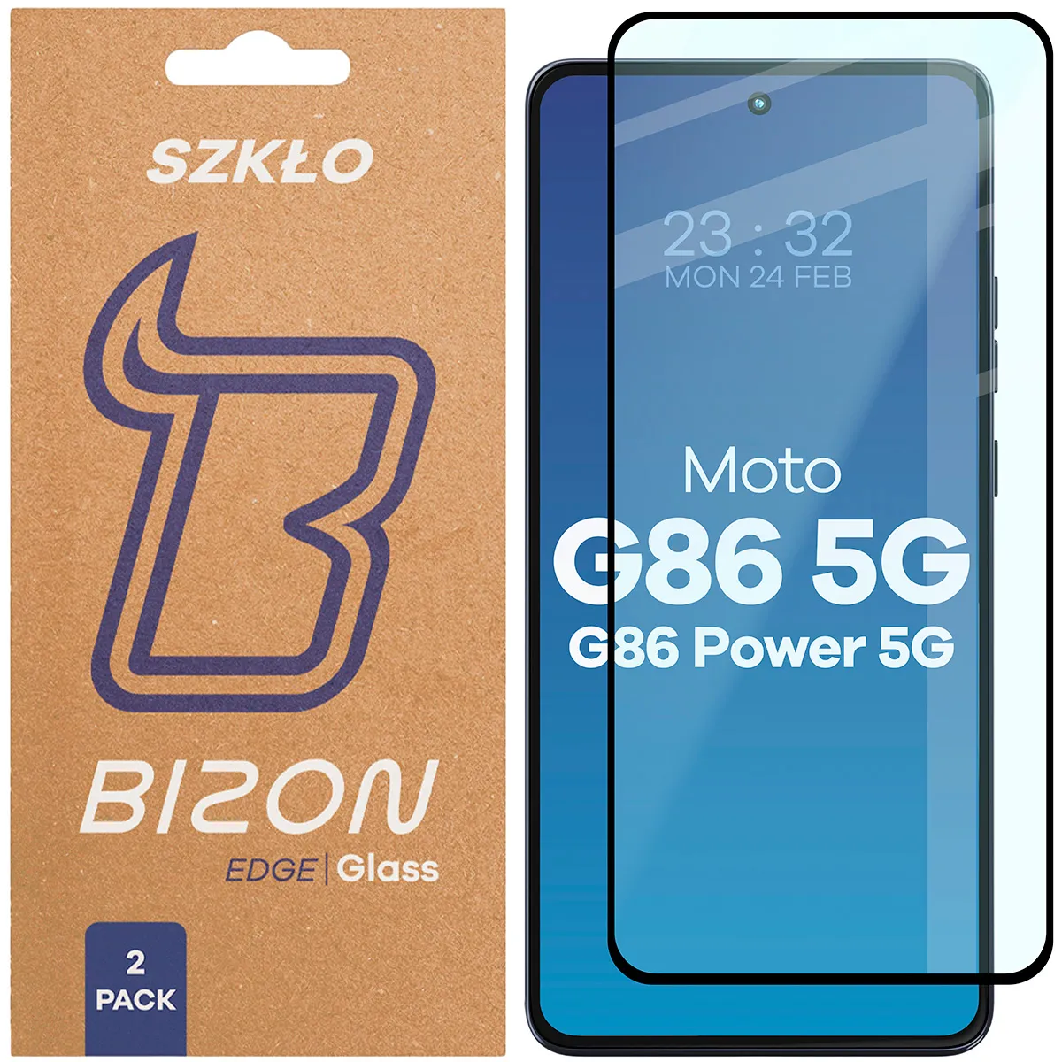 Szkło hartowane Bizon Edge Duo do Motorola Moto G86 5G / G86 Power 5G