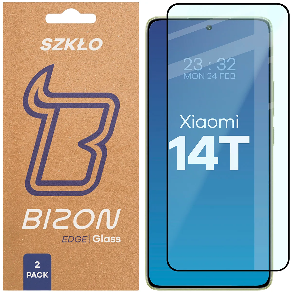 Szkło hartowane Bizon Edge Duo do Xiaomi 14T