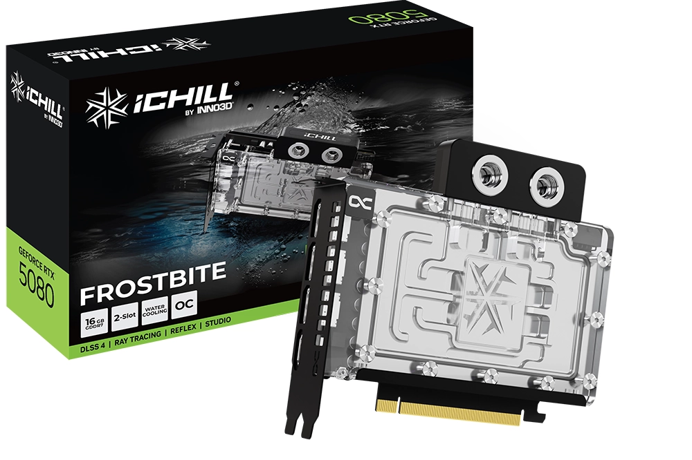 Karta graficzna Inno3D GeForce RTX 5080 iCHILL FROSTBITE 16GB GDDR7 256bit DLSS 4