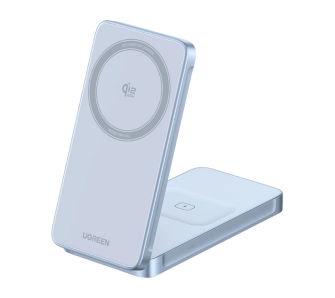 Ładowarka indukcyjna UGREEN W756 MagFlow 2w1 Qi2 25W Szary