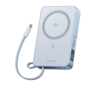 Powerbank UGREEN 10000 mAh MagFlow PB773 Qi2 25W Szary