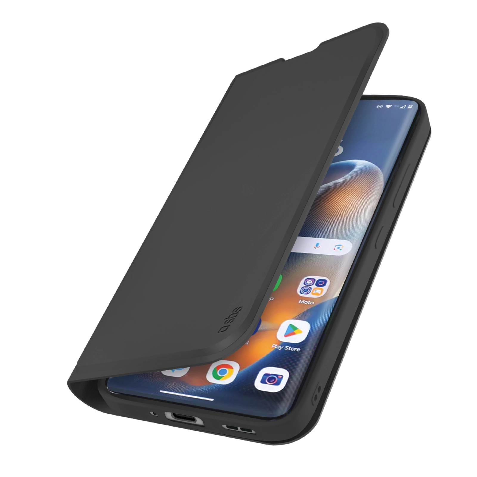 Etui SBS Wallet Smooth do Motorola Edge 60 Czarny