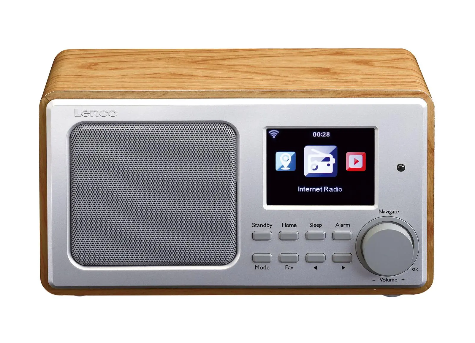 Radioodbiornik Lenco DIR-100 Internetowe Brązowo-srebrny