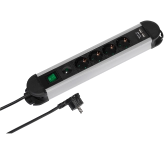 Listwa Vivanco 4 gniazda 2xUSB-A 1,6m Czarny