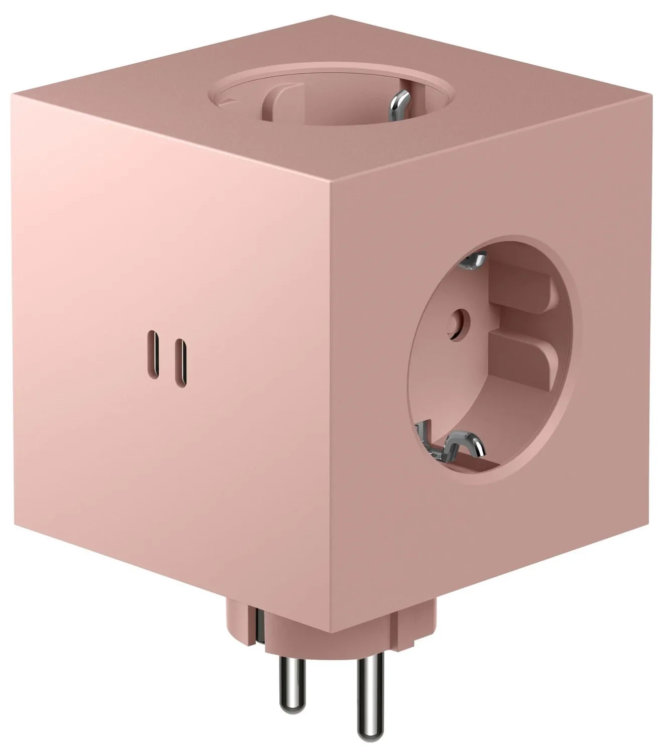 Rozgałęziacz Avolt Square 2 3 gniazda 2x USB-C Różowy