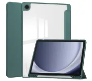 Bizon Case Tab Clear Matt z klapką do Samsung Galaxy Tab A9 Plus Ciemnozielony