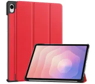 Bizon Case Tab Croc z klapką do Samsung Galaxy Tab S11 Czerwony