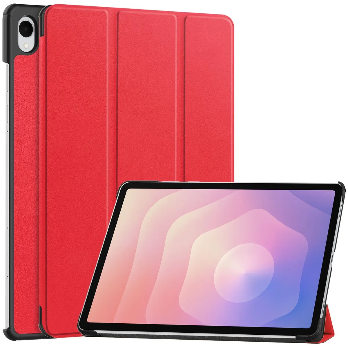 Etui na tablet Bizon Case Tab Croc z klapką do Samsung Galaxy Tab S11 Czerwony
