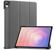 Bizon Case Tab Croc z klapką do Samsung Galaxy Tab S11 Szary