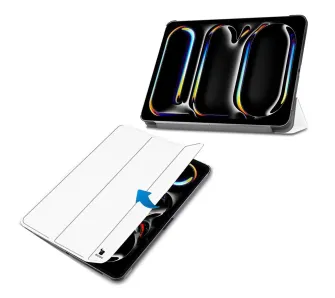 Etui na tablet Bizon Case Tab Croc z klapką do iPad Pro 11" 2025 / 2024 Biały