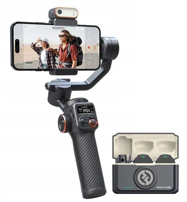 Gimbal Hohem iSteady M6 + mikrofon Hollyland Lark M2