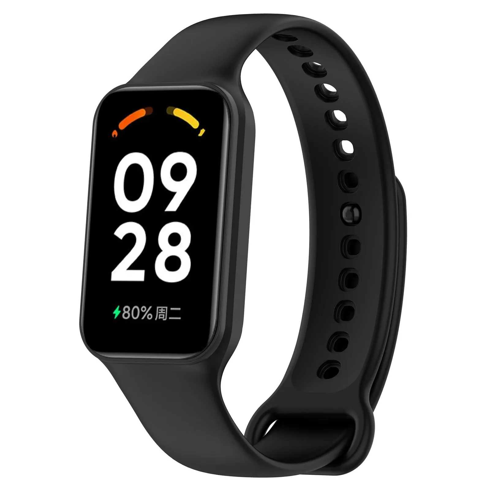 Pasek Bizon Strap + Case Watch Dots do Xiaomi Redmi Smart Band 2 / Mi Band 8 Active Czarny