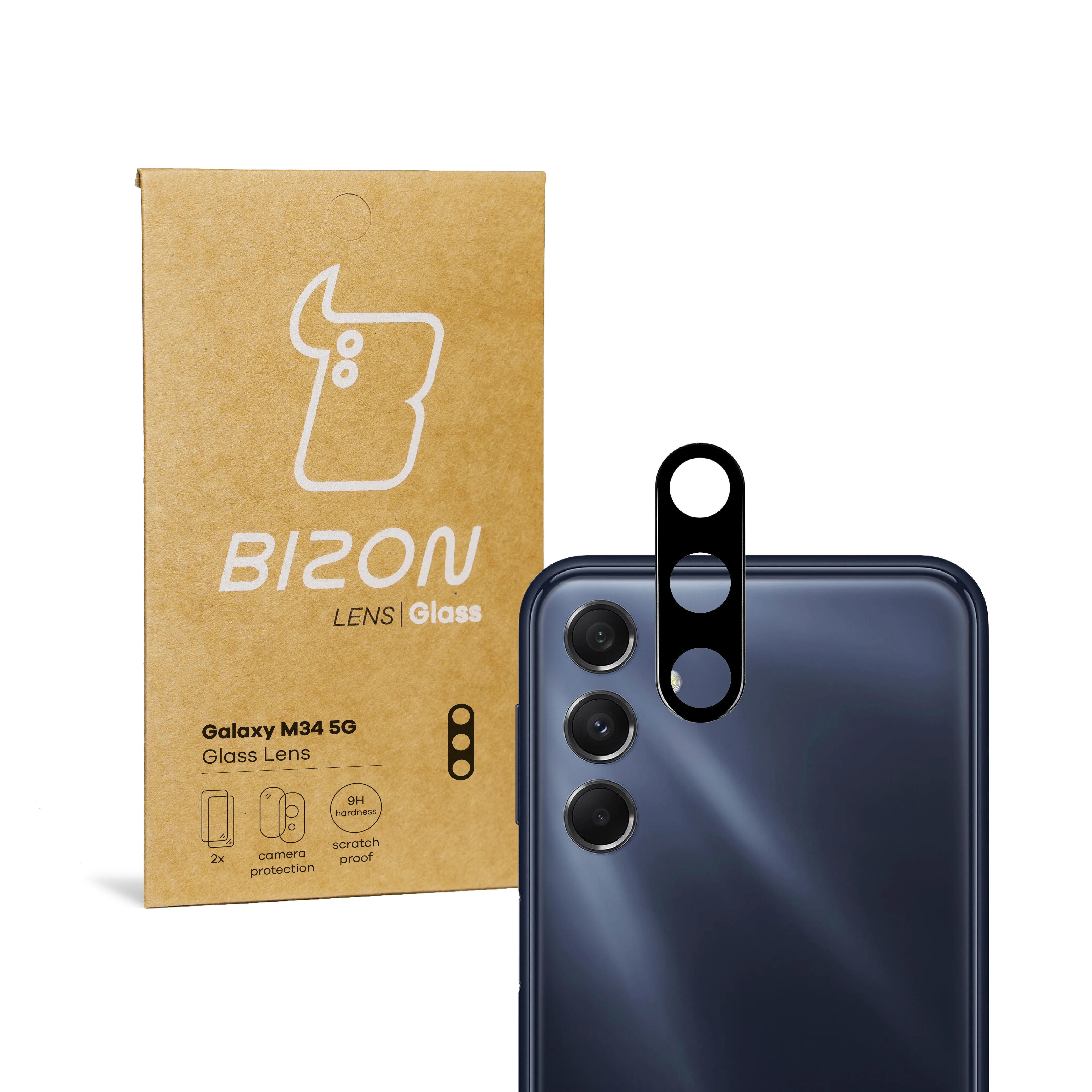 Szkło ochronne Bizon na aparat Silk Lens do Samsung Galaxy M34 5G