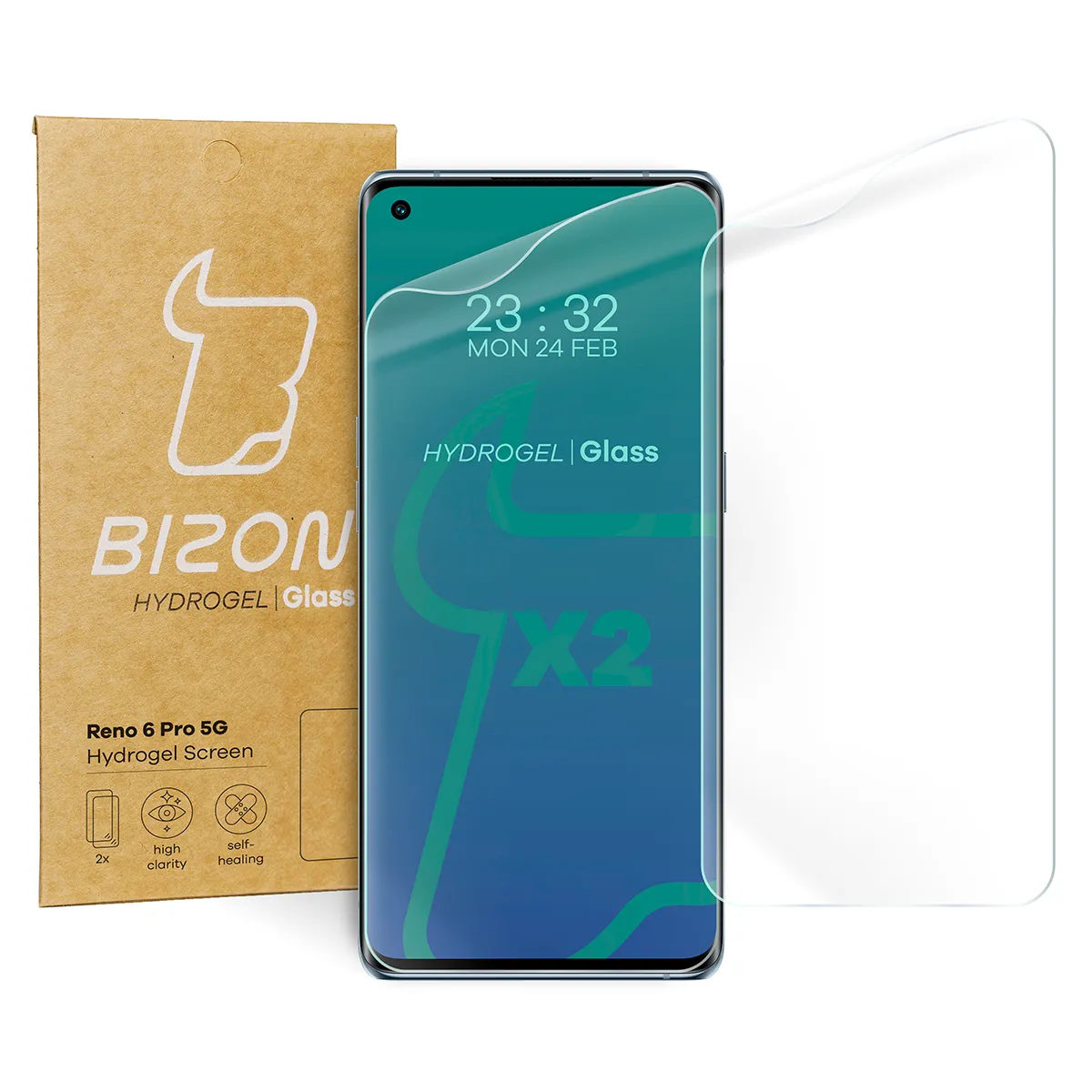 Folia hydrożelowa Bizon na ekran Hydrogel Front do Oppo Reno6 Pro 5G
