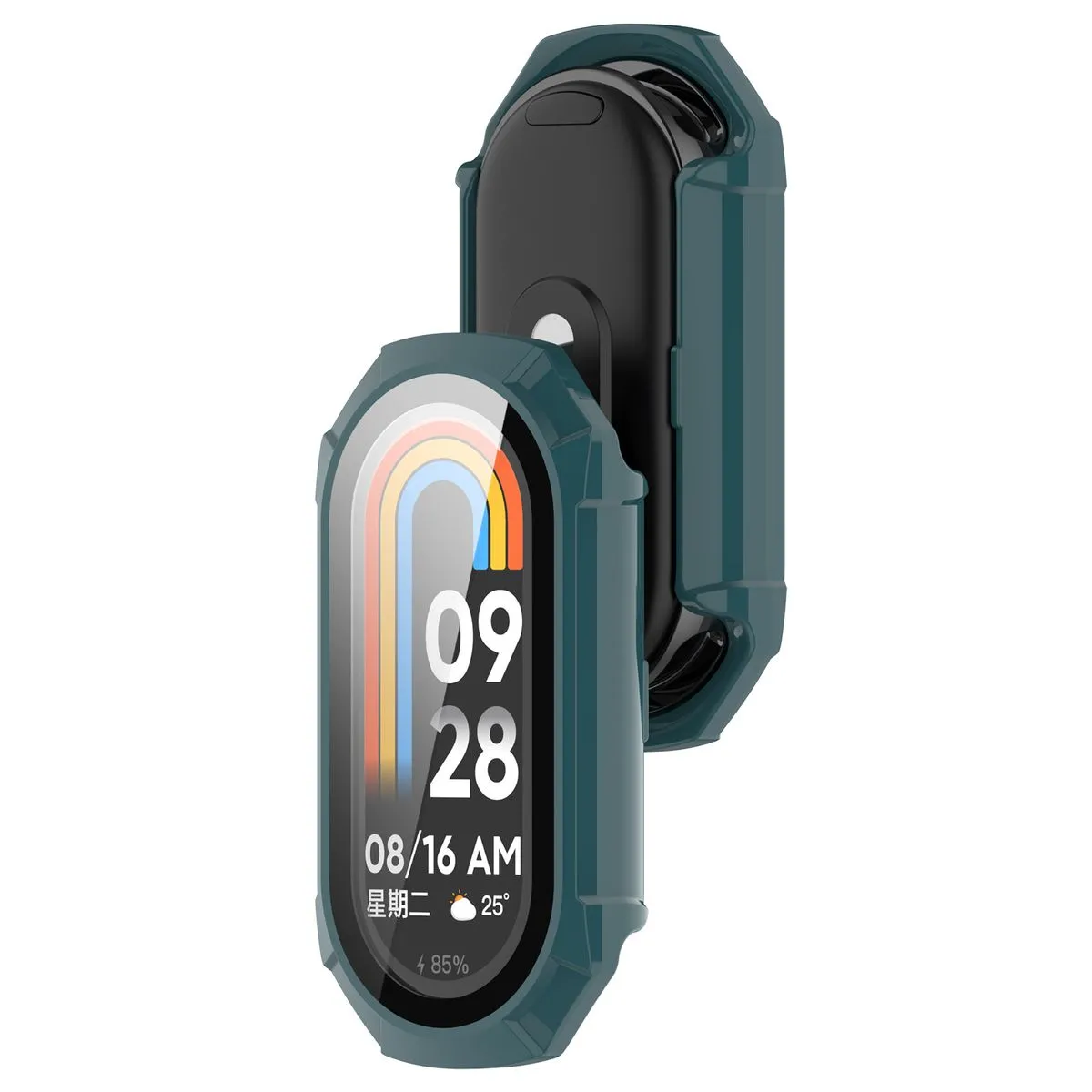 Etui Bizon Case Watch Adamo do Xiaomi Smart Band 9 Zielony