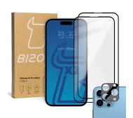 Bizon 2x Szkło + szybka na aparat Edge 2 Pack do iPhone 14 Pro Max