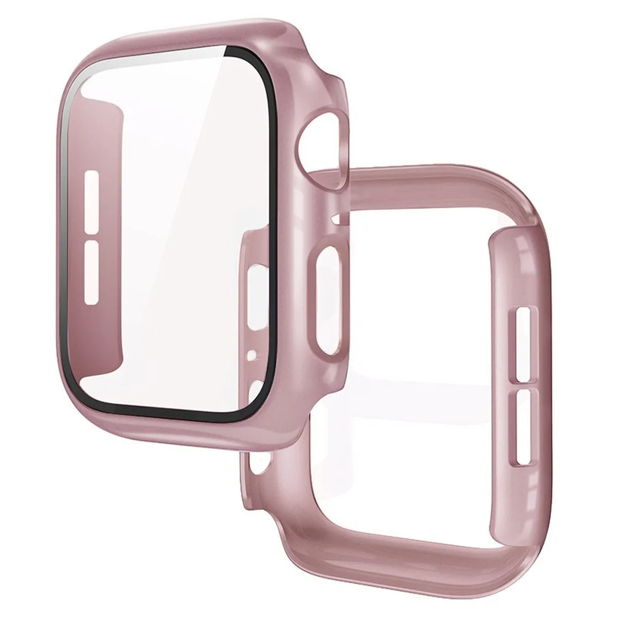 Etui Bizon Case Watch Adamo do Apple Watch SE 3 / SE 2 / SE / 6 / 5 / 4 40mm Satynowy różowy