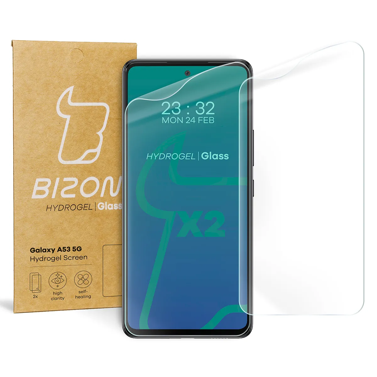 Folia hydrożelowa Bizon na ekran Hydrogel Front Duo do Samsung Galaxy A53 5G, 2 sztuki