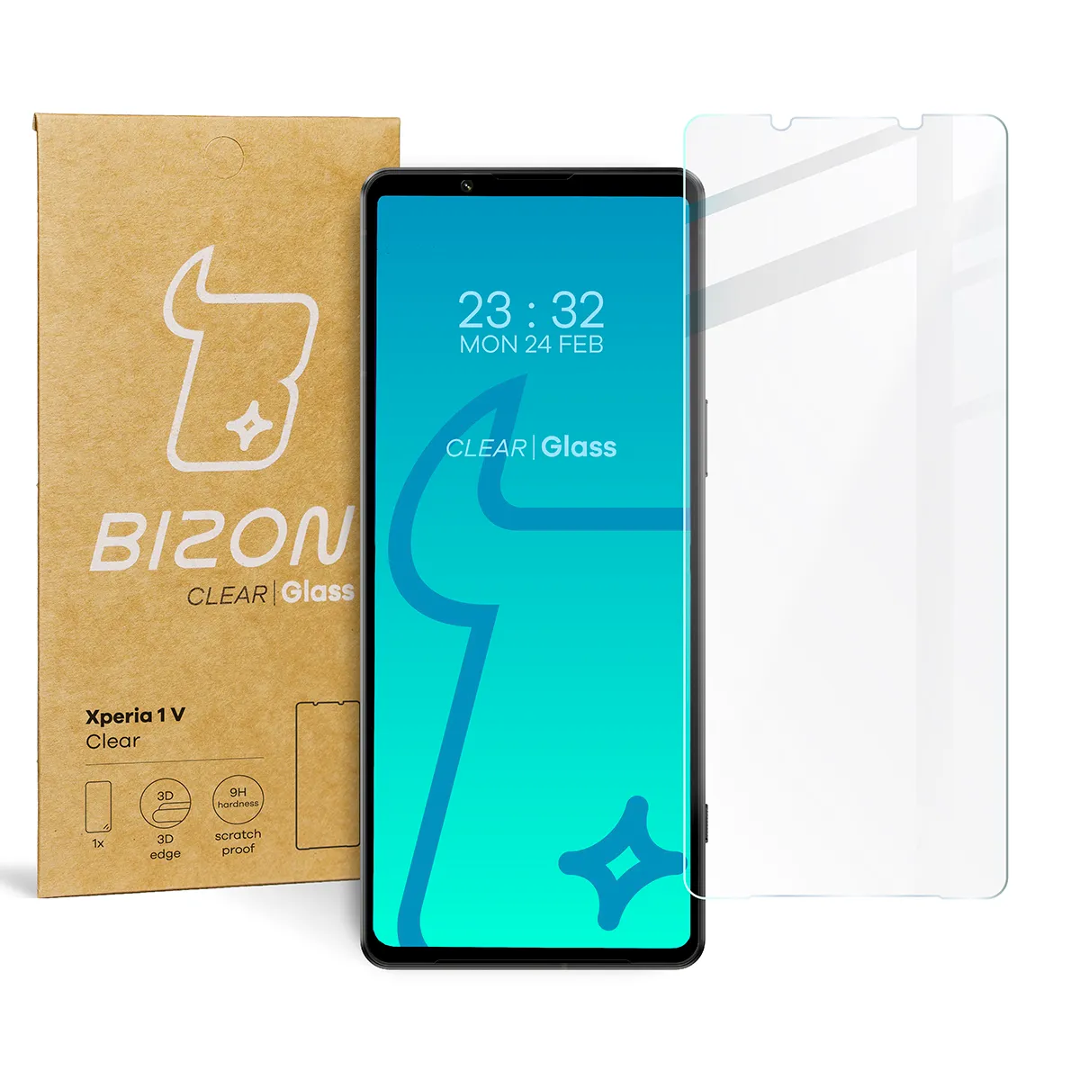 Szkło hartowane Bizon Clear 2 do Sony Xperia 1 V