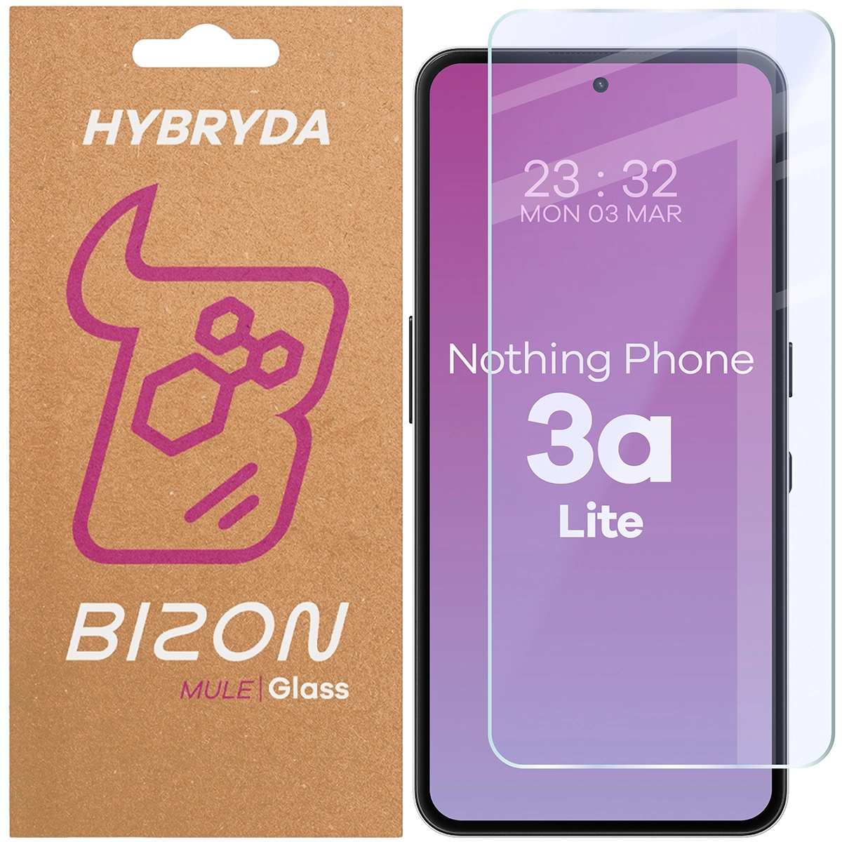Szkło hybrydowe Bizon Elastyczne Mule do Nothing Phone (3a) Lite